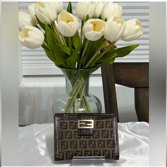 Fendi Zucca Bifold Leather Wallet